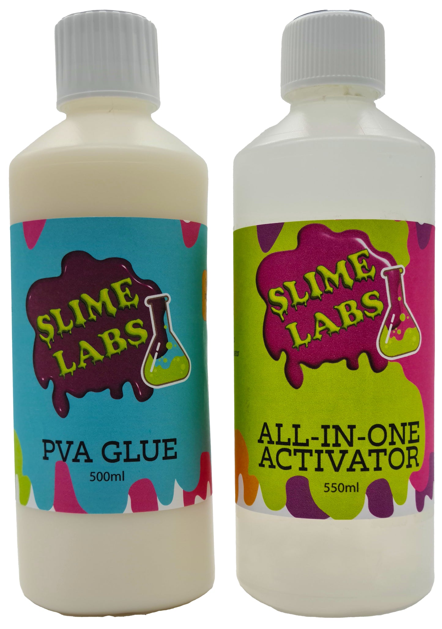 All-in-One Ultimate Slime Activator Bundle 500ml PVA Glue & 550ml Activator