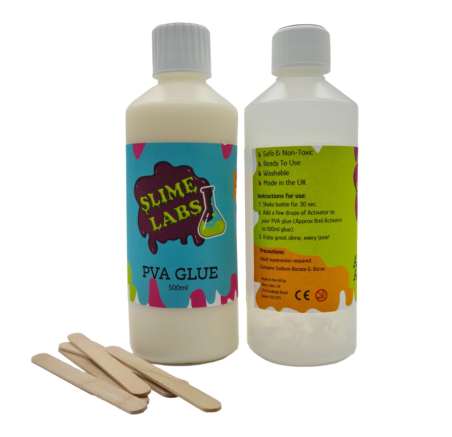 All-in-One Ultimate Slime Activator Bundle 500ml PVA Glue & 550ml Activator